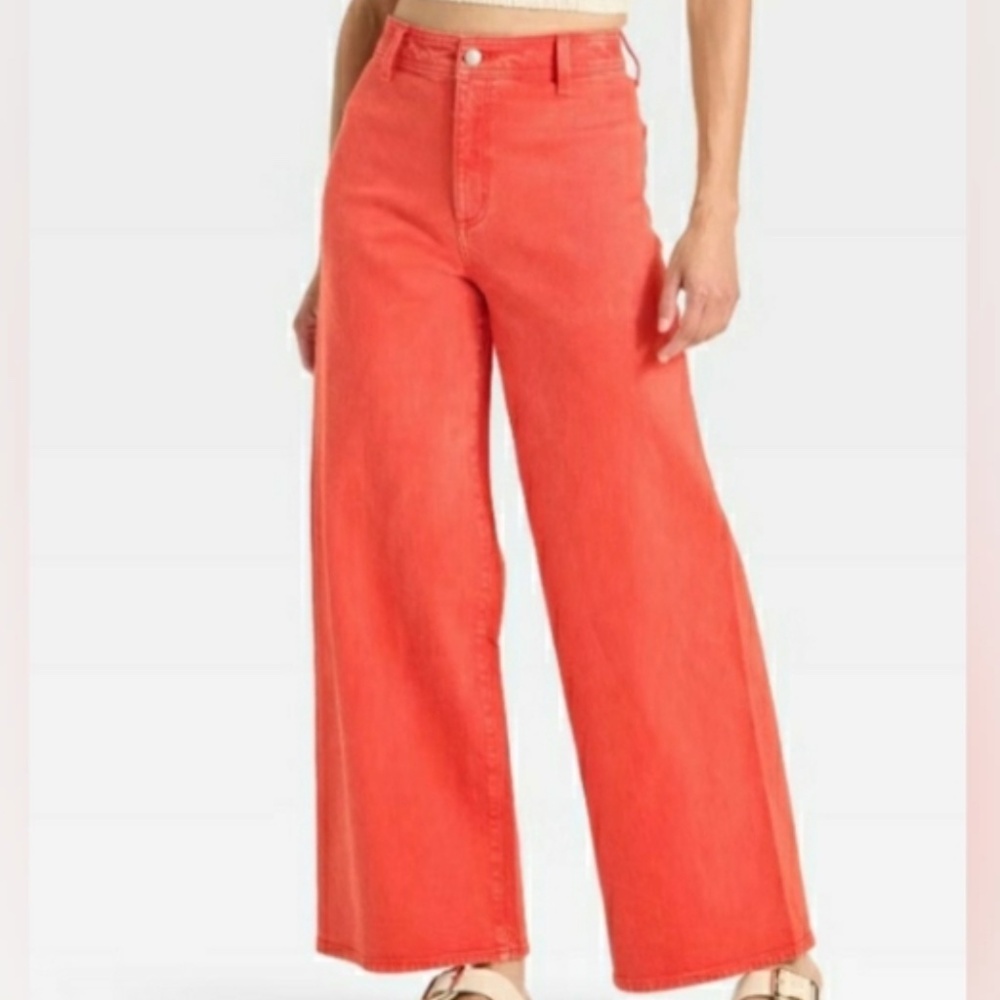 NWT Women's High-Rise Sailor Wide Leg Ankle Jeans
